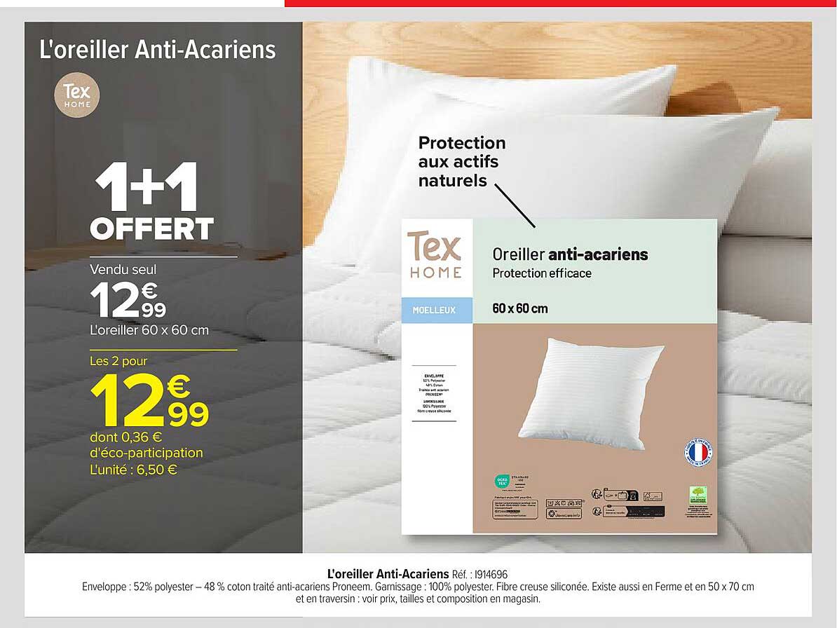 L'oreiller Anti-Acariens