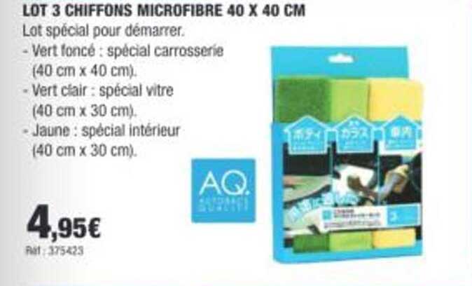 LOT 3 CHIFFONS MICROFIBRE 40 X 40 CM