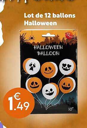 Lot de 12 ballons Halloween