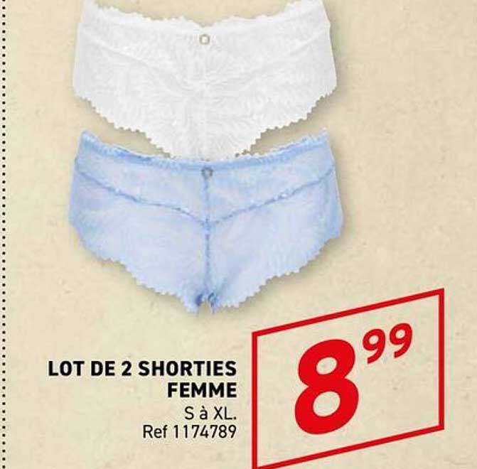 LOT DE 2 SHORTIES FEMME