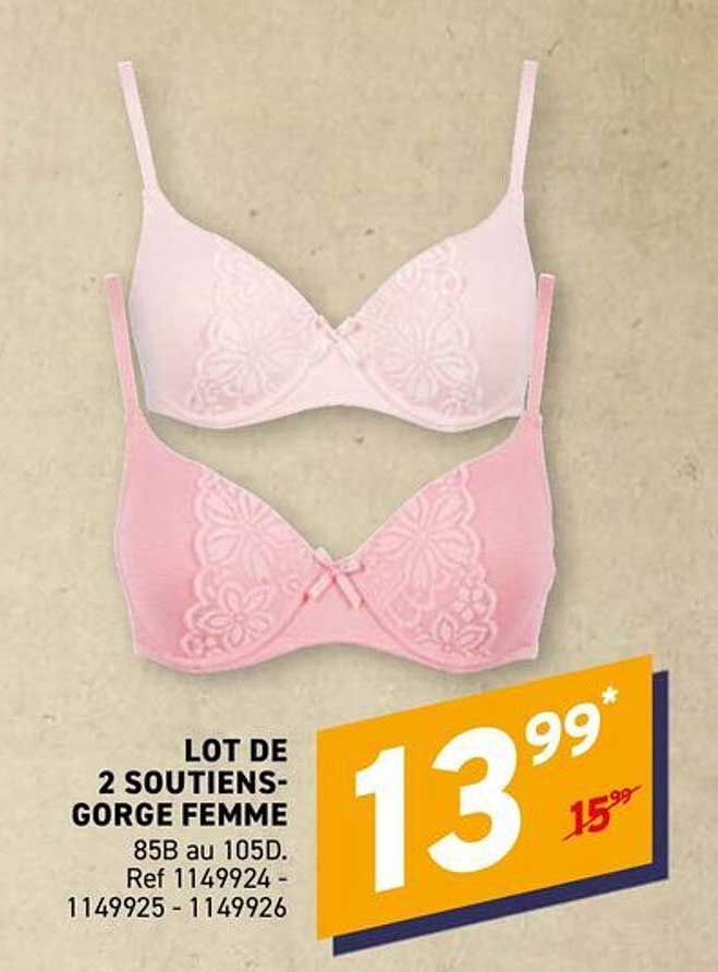 LOT DE 2 SOUTIENS-GORGE FEMME