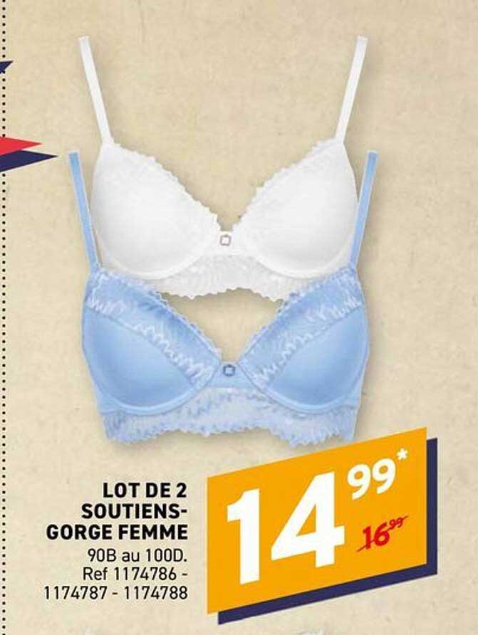 LOT DE 2 SOUTIENS-GORGE FEMME