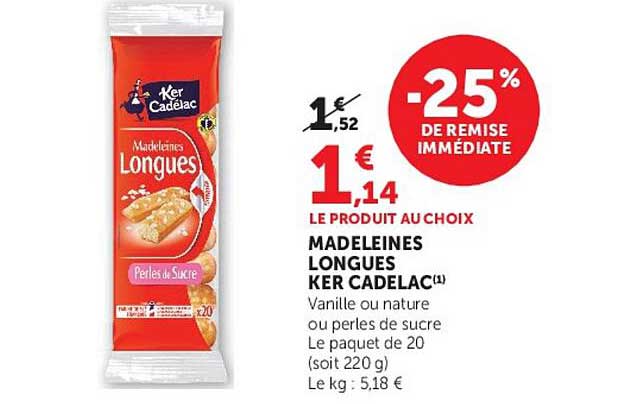 MADELEINES LONGUES KER CADELAC