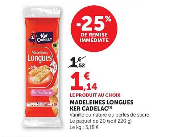 MADELEINES LONGUES KER CADELAC