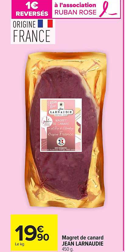 Magret de canard JEAN LARNAUDIE 450 g