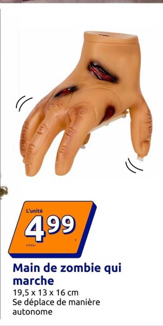 Main de zombie qui marche