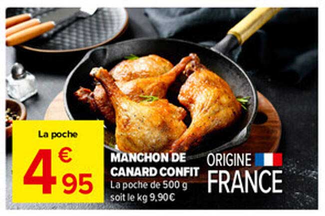 MANCHON DE CANARD CONFIT ORIGINE FRANCE