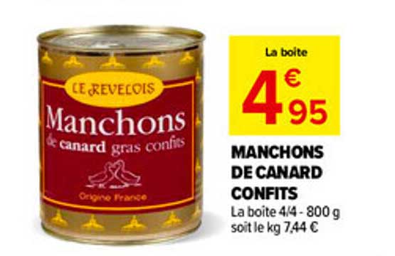 MANCHONS DE CANARD CONFITS