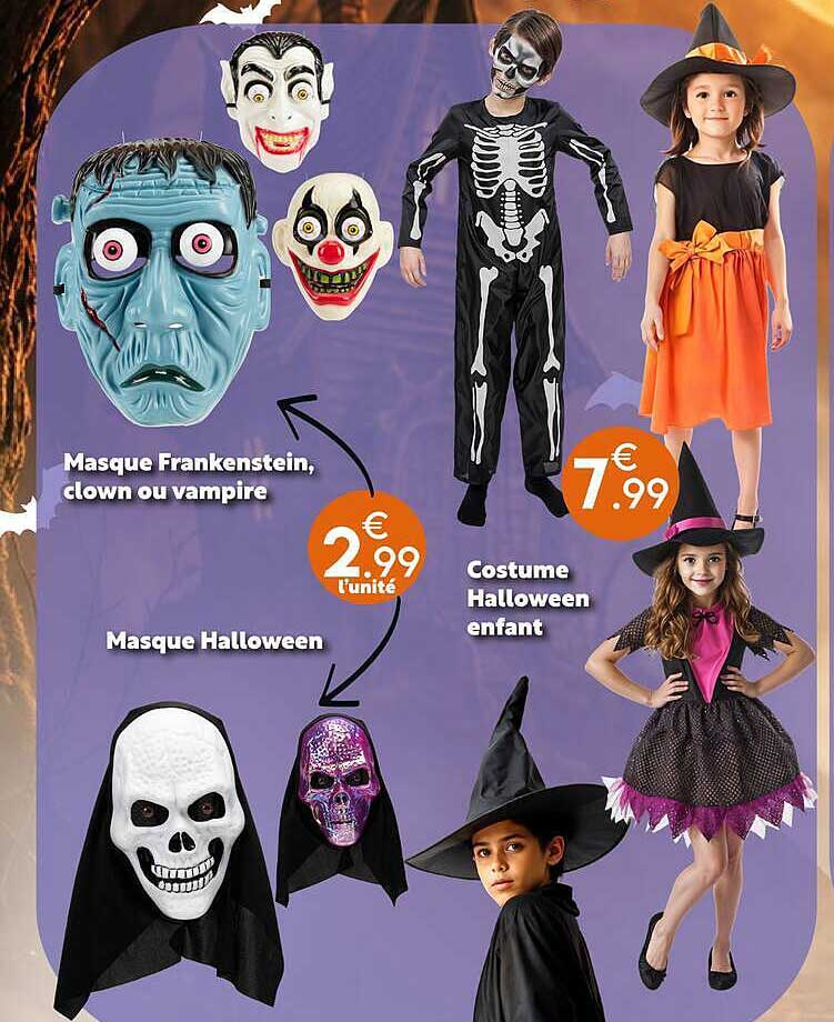 Masque Frankenstein, clown ou vampire