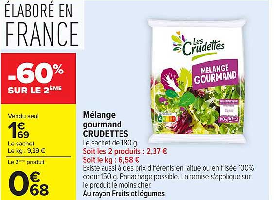 Mélange gourmand CRUDETTES