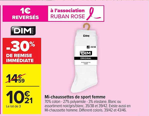 Mi-chaussettes de sport femme