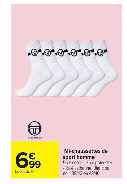 Mi-chaussettes de sport homme