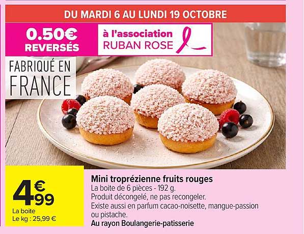 Mini tropézienne fruits rouges