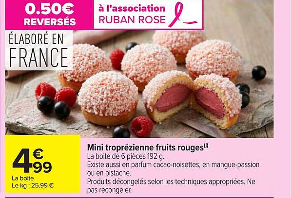 Mini tropézienne fruits rouges