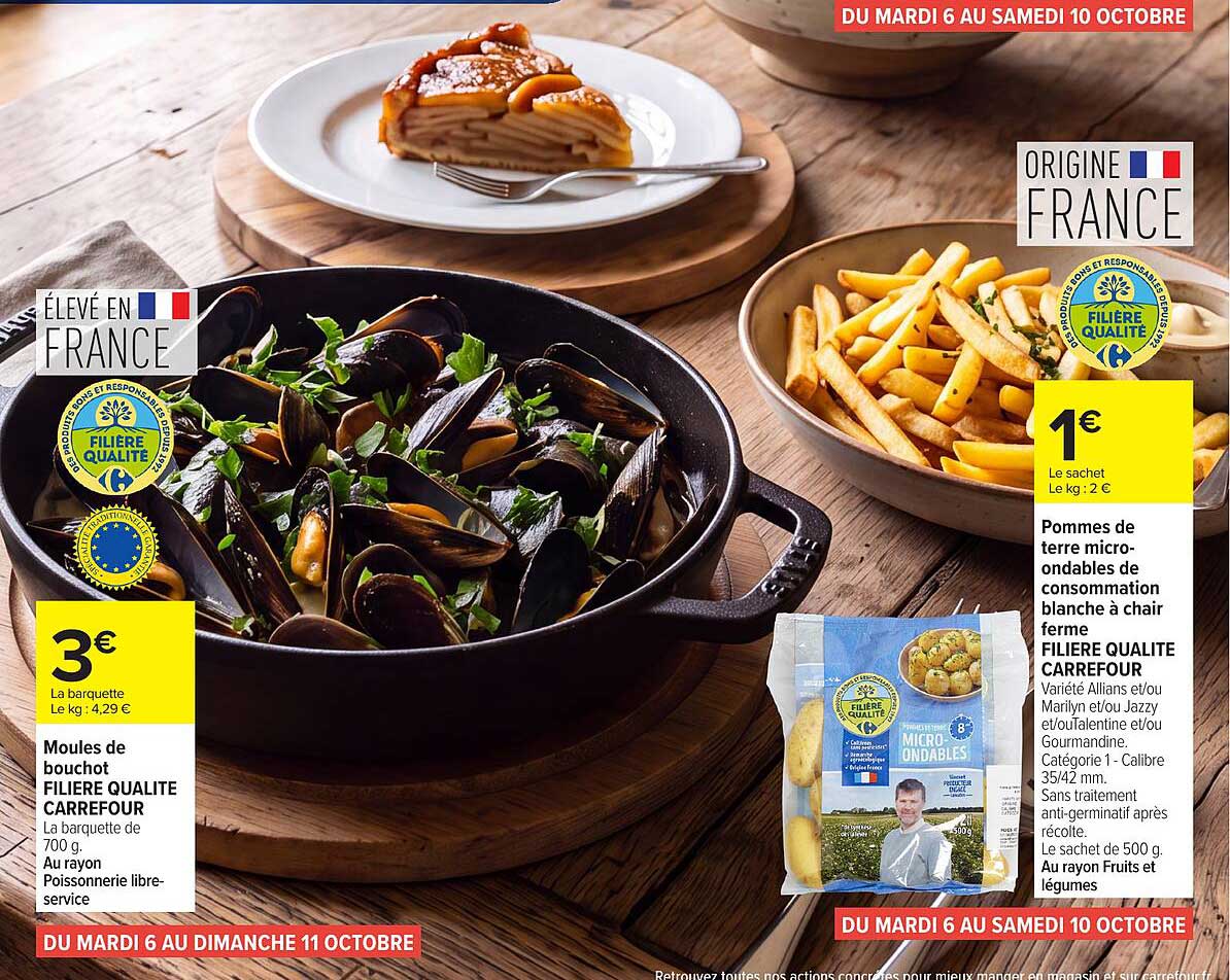 Moules de bouchot FILIERE QUALITE CARREFOUR