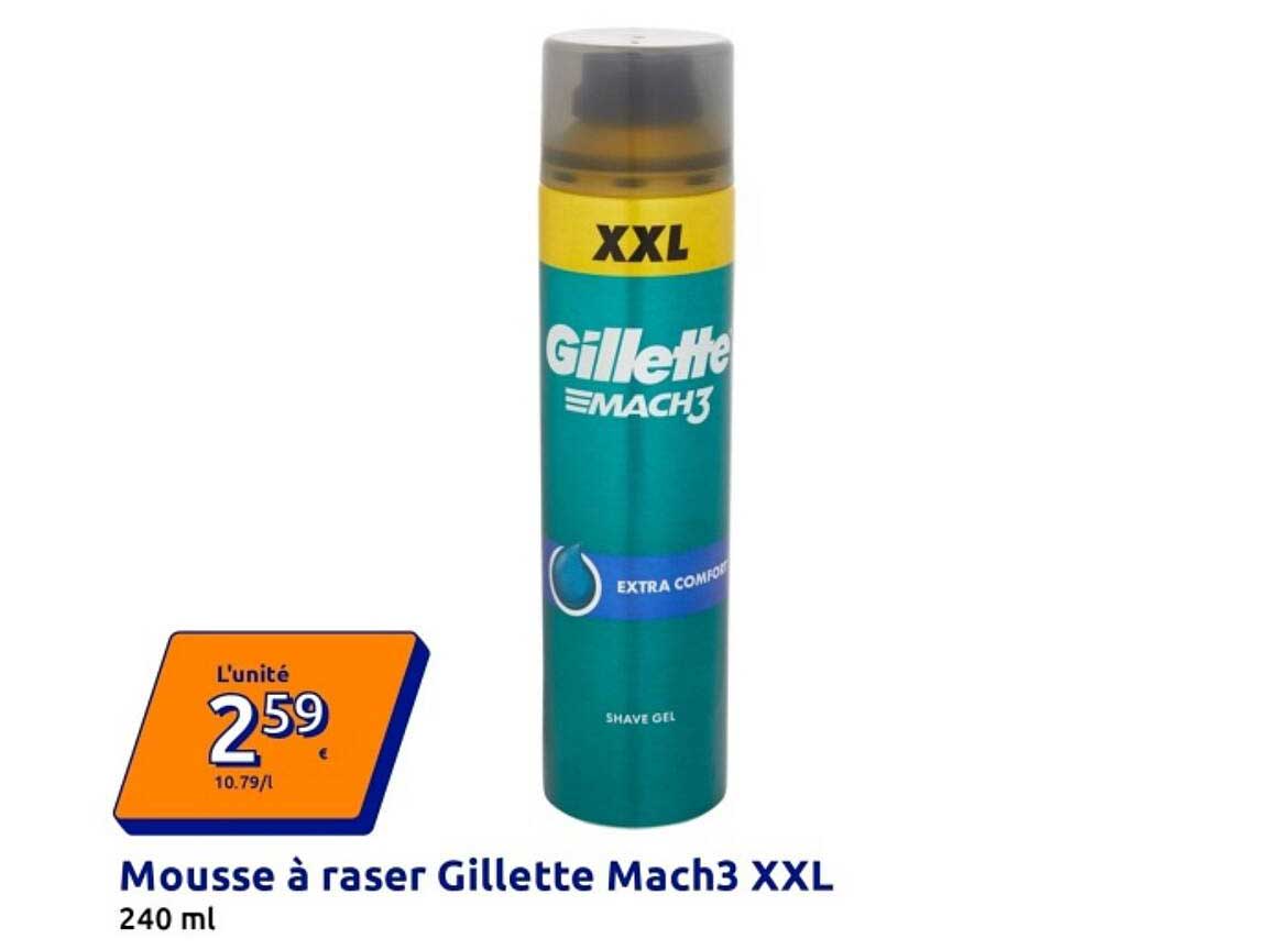 Mousse à raser Gillette Mach3 XXL