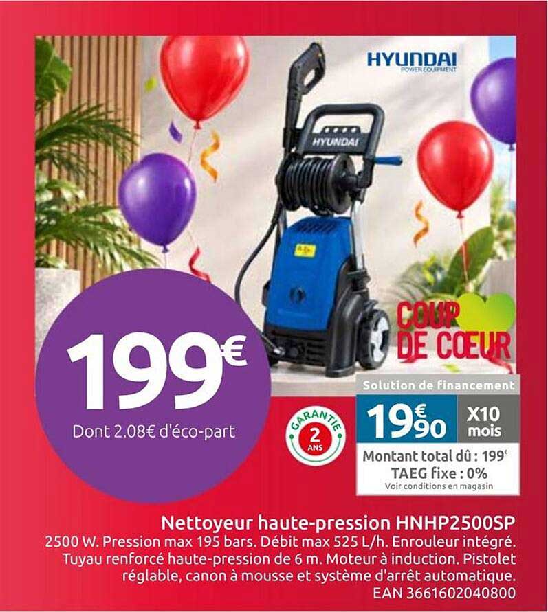 Nettoyeur haute-pression HNHP2500SP