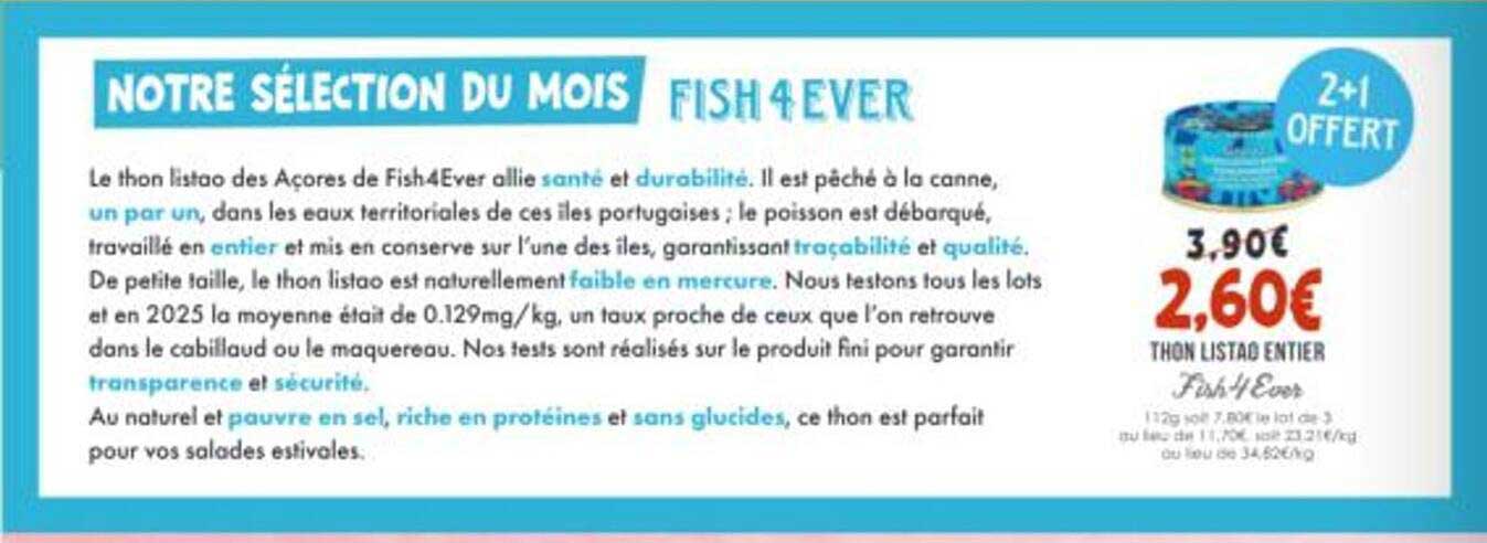 NOTRE SÉLECTION DU MOIS FISH 4 EVER