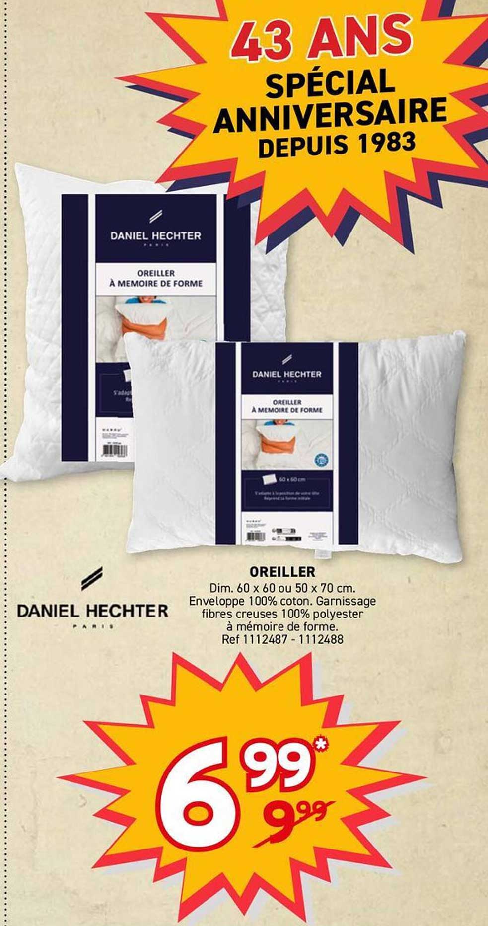 OREILLER À MÉMOIRE DE FORME