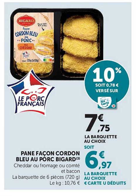 PANE FAÇON CORDON BLEU AU PORC BIGARD