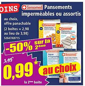 Pansements imperméables ou assortis