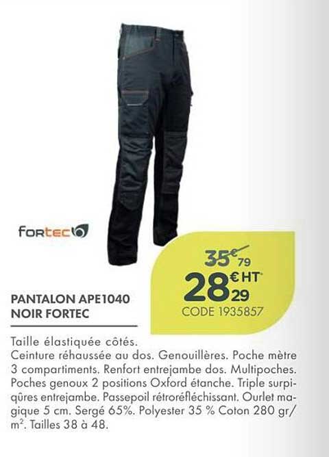 PANTALON APE1040 NOIR FORTEC