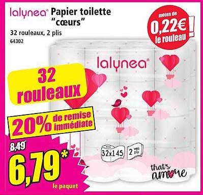 Papier toilette "coeurs"
