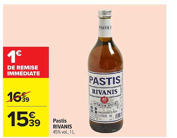 Pastis RIVANIS 45% vol., 1 L