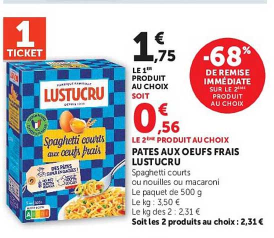 PÂTES AUX OEUFS FRAIS LUSTUCRU