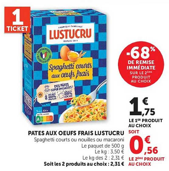 PATES AUX OEUFS FRAIS LUSTUCRU