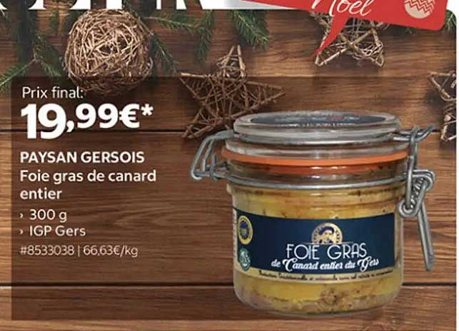PAYSAN GERSOIS Foie gras de canard entier