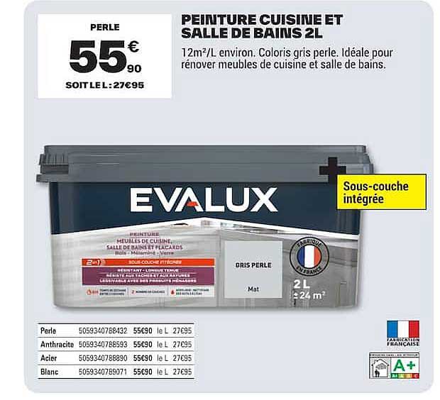PEINTURE CUISINE ET SALLE DE BAINS 2L
