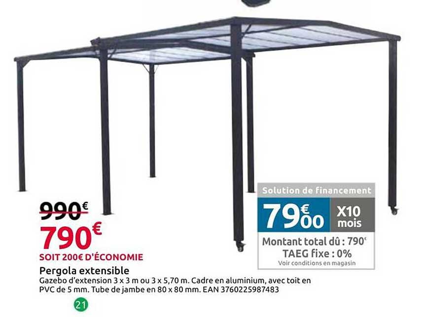 Pergola extensible