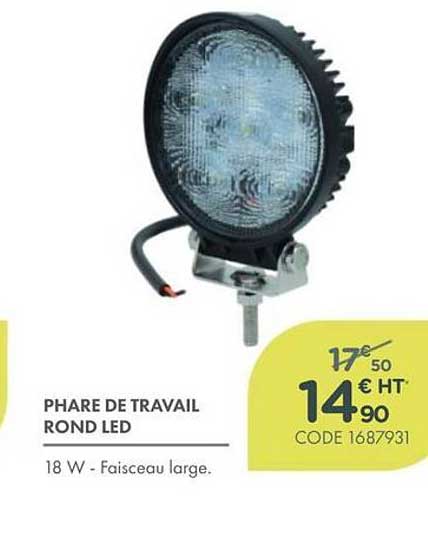 PHARE DE TRAVAIL ROND LED