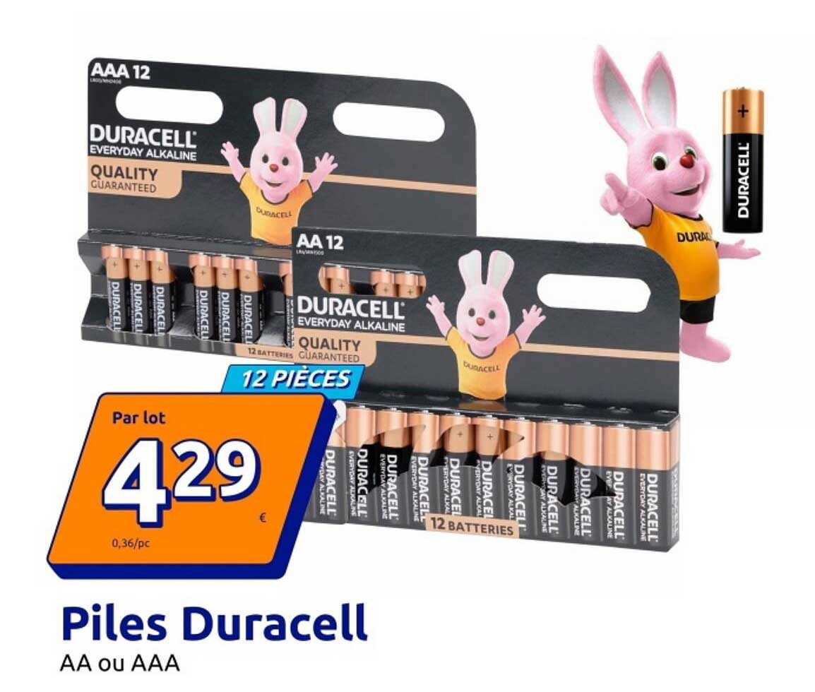 Piles Duracell AA ou AAA