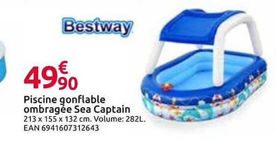 Piscine gonflable ombragée Sea Captain