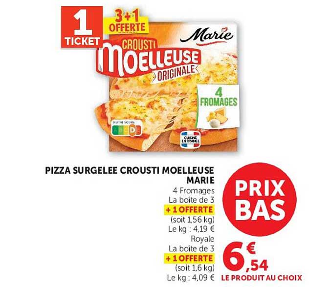 PIZZA SURGELÉE CROUSTI MOELLEUSE MARIE