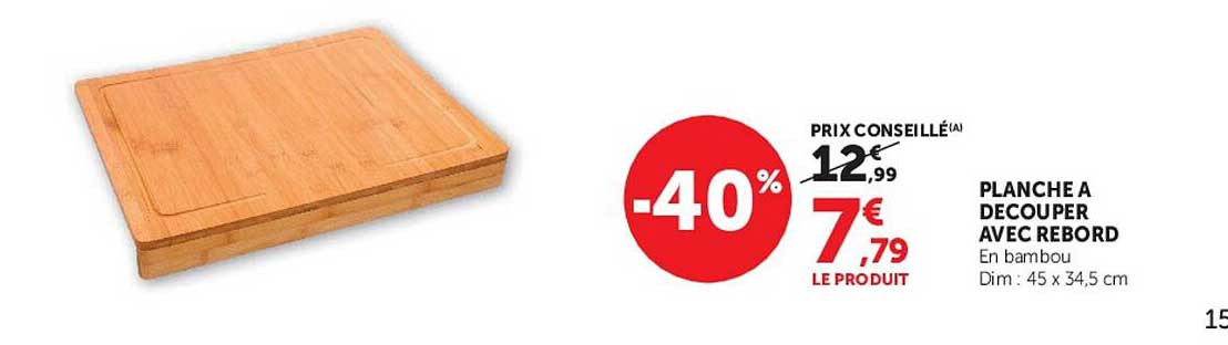 PLANCHA A DECOUPER AVEC REBORD