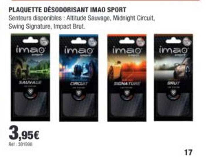 PLAQUETTE DÉSODORISANT IMAO SPORT