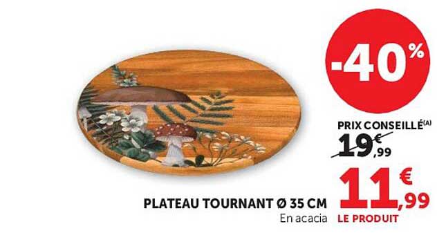 PLATEAU TOURNANT Ø 35 CM