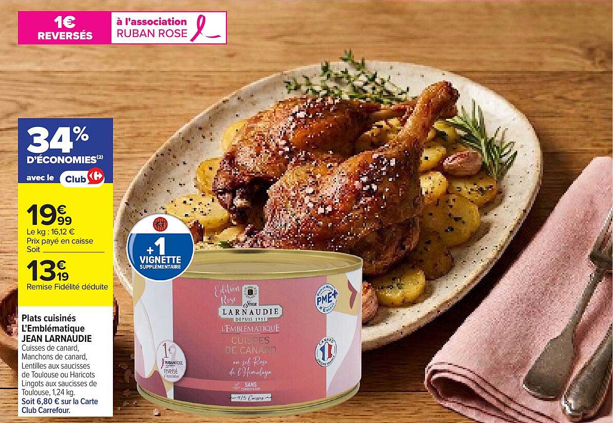 Plats cuisinés L'Emblématique JEAN LARNAUDIE