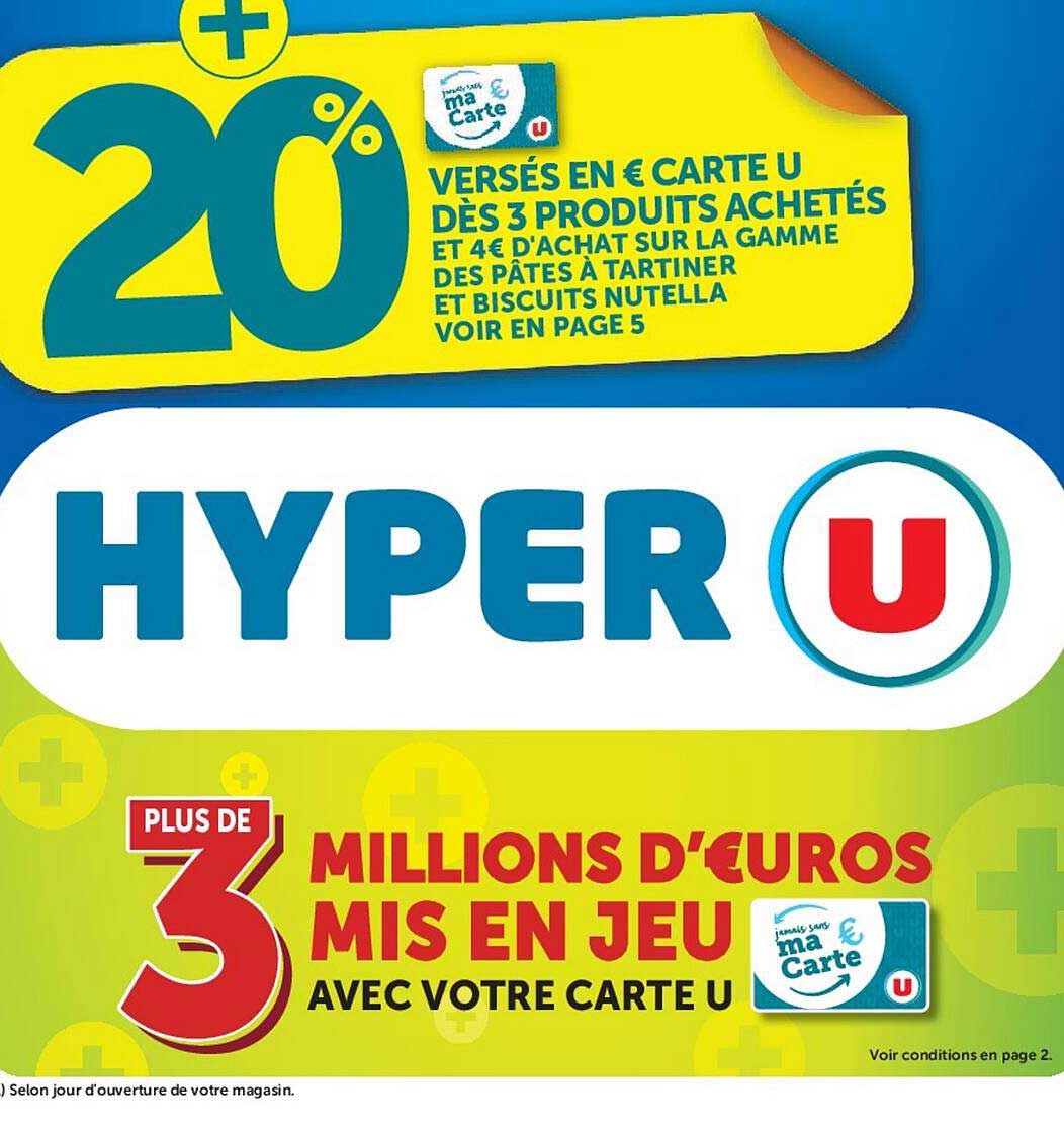 PLUS DE 3 MILLIONS D'EUROS MIS EN JEU AVEC VOTRE CARTE U