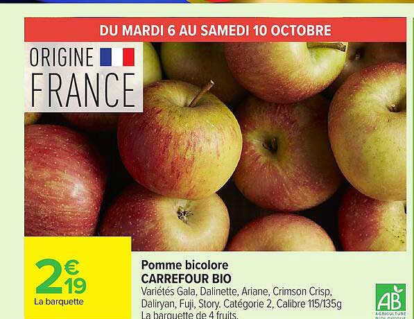 Pomme bicolore CARREFOUR BIO