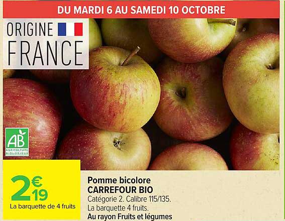 Pomme bicolore CARREFOUR BIO