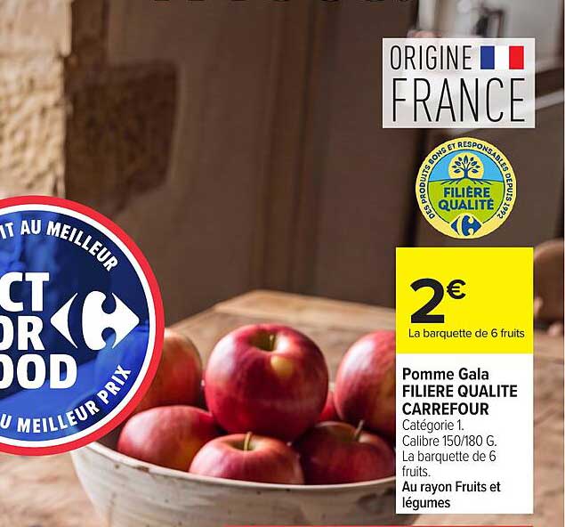 Pomme Gala FILIERE QUALITE CARREFOUR