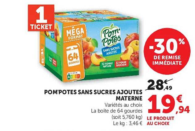 POM'POTES SANS SUCRES AJOUTES MATERNE