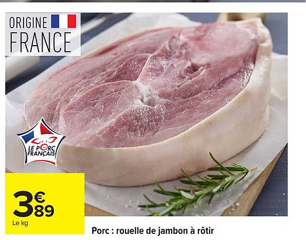 Porc : rouelle de jambon à rôtir