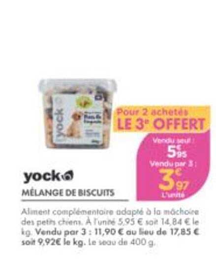 Pour 2 achetés, le 3e offert