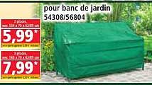 pour banc de jardin 54308/56804