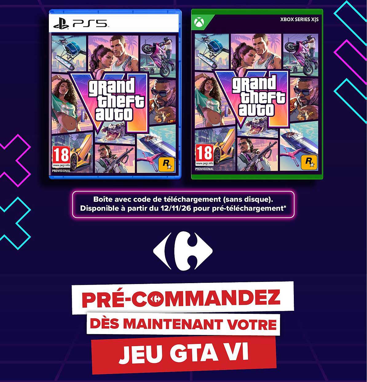 PRÉ-COMMANDEZ DÈS MAINTENANT VOTRE JEU GTA VI